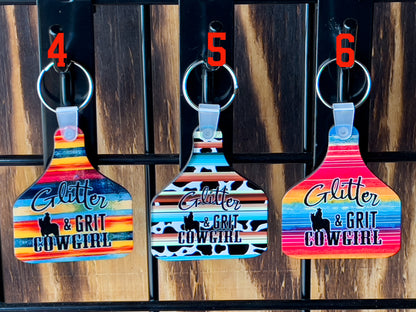 Glitter and Grit Cowgirl Keychains