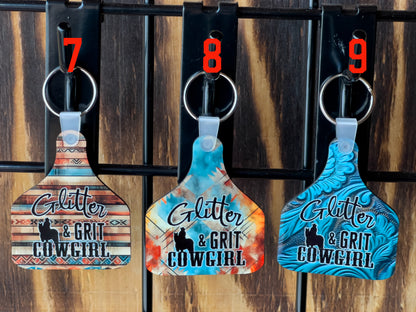 Glitter and Grit Cowgirl Keychains