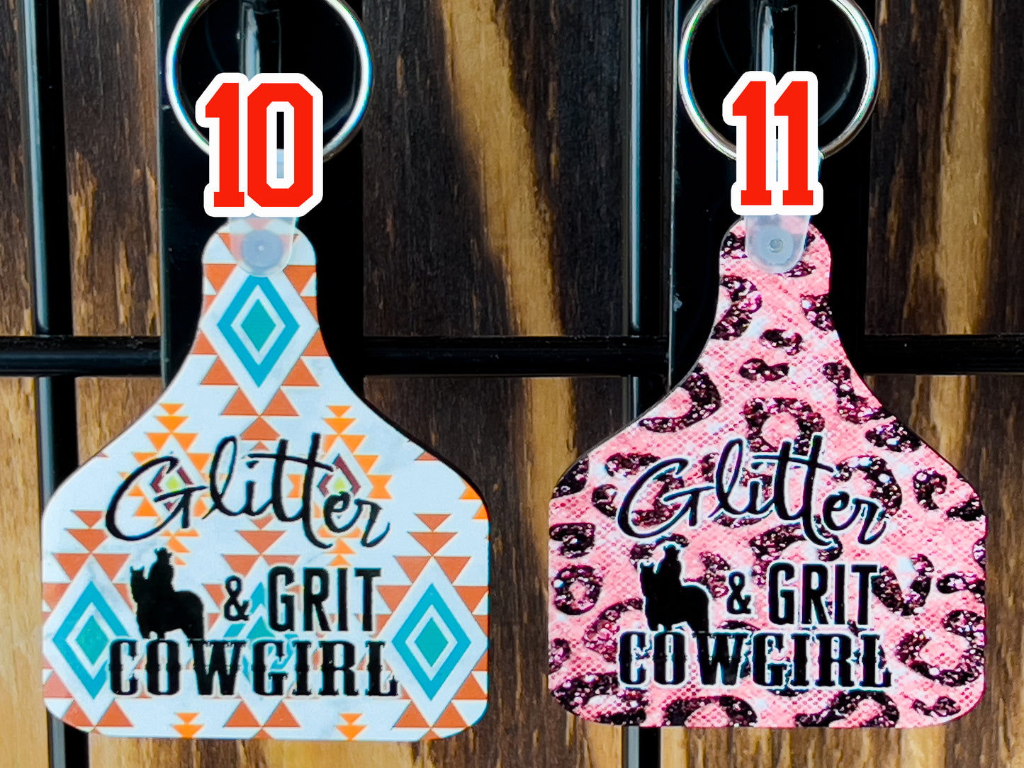 Glitter and Grit Cowgirl Keychains