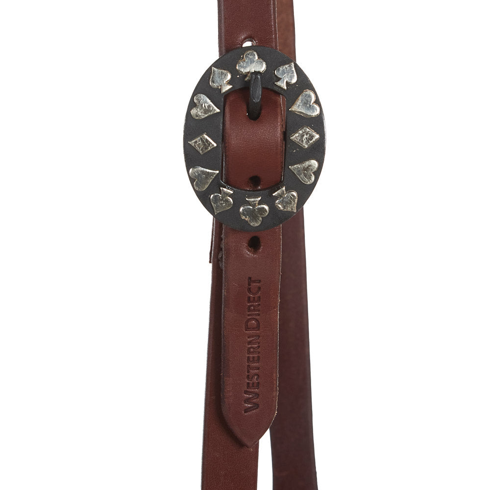 Heavy Oil Harness Leather Card Suite Single Buckle Single Ear Headstall