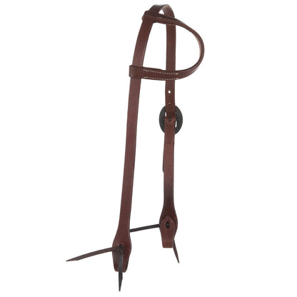 Heavy Oil Harness Leather Card Suite Single Buckle Single Ear Headstall