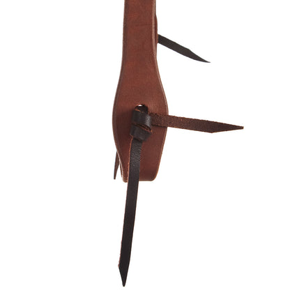 Heavy Oil Harness Leather Diamond Floral Single Buckle Slit Ear Headstall