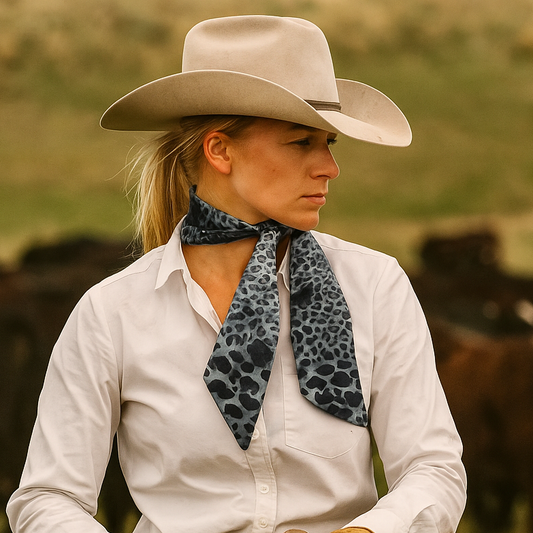 Black Western Skinny Mini Wild Rag Scarf / Cowgirl Necktie