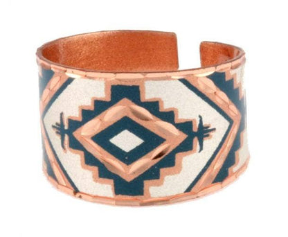 RN 708BL SW Native American  Adjustable Ring Teal Blue