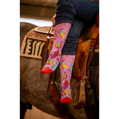 Bad Cowgirl Co. Stardust Hooves Performance Boot Socks