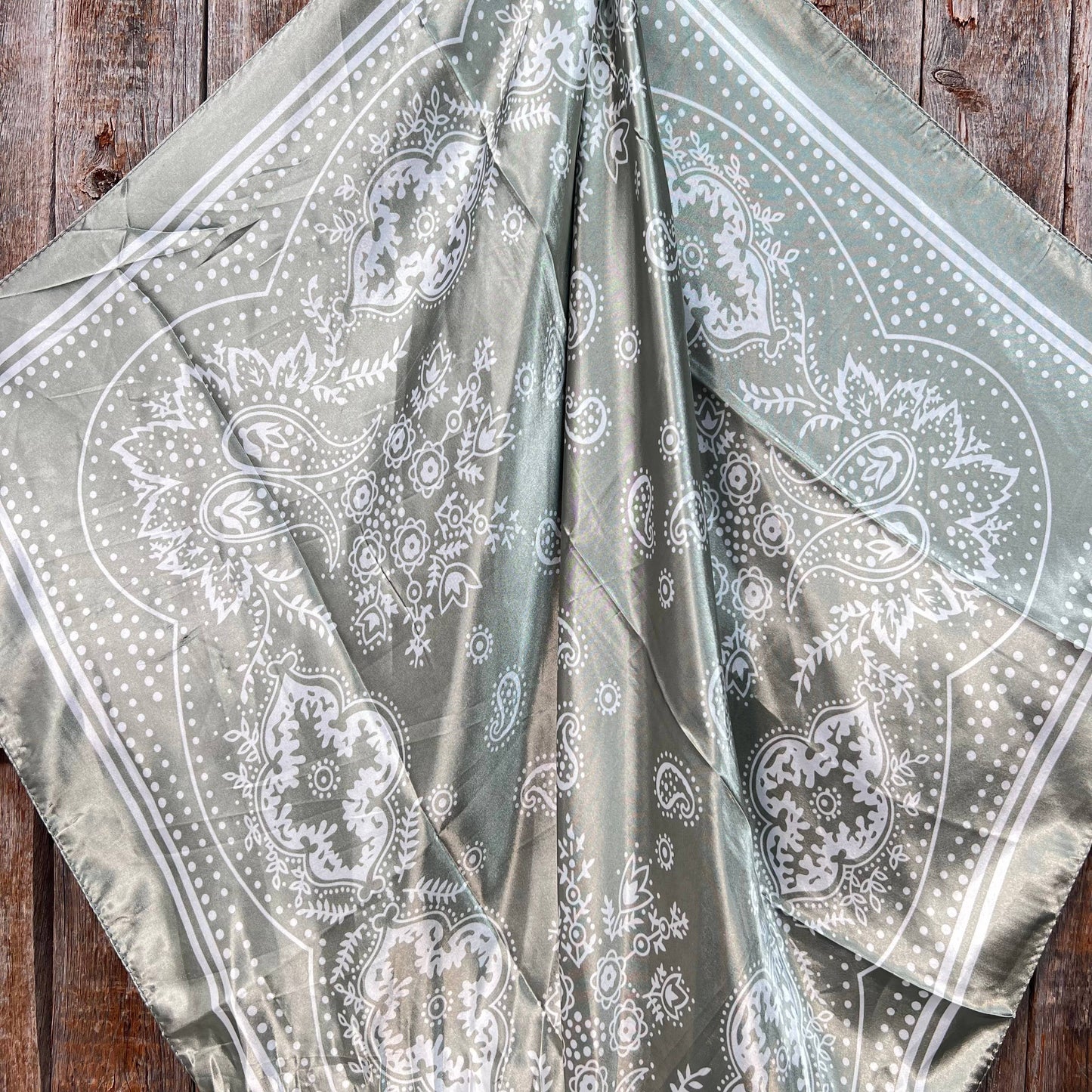 Sage Floral Paisley Wild Rag/Scarf
