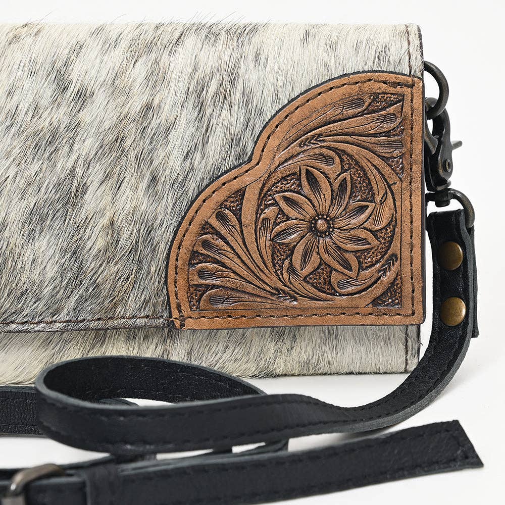 Hair on Hide Wallet with Strap