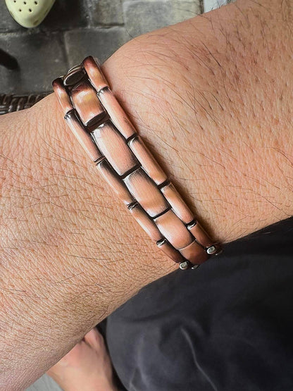 LM 09 Link Copper Adjustable Magnetic men style Bracelet