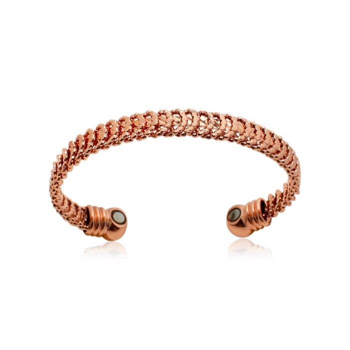 P 60 plain copper bracelet with magnets for ladies
