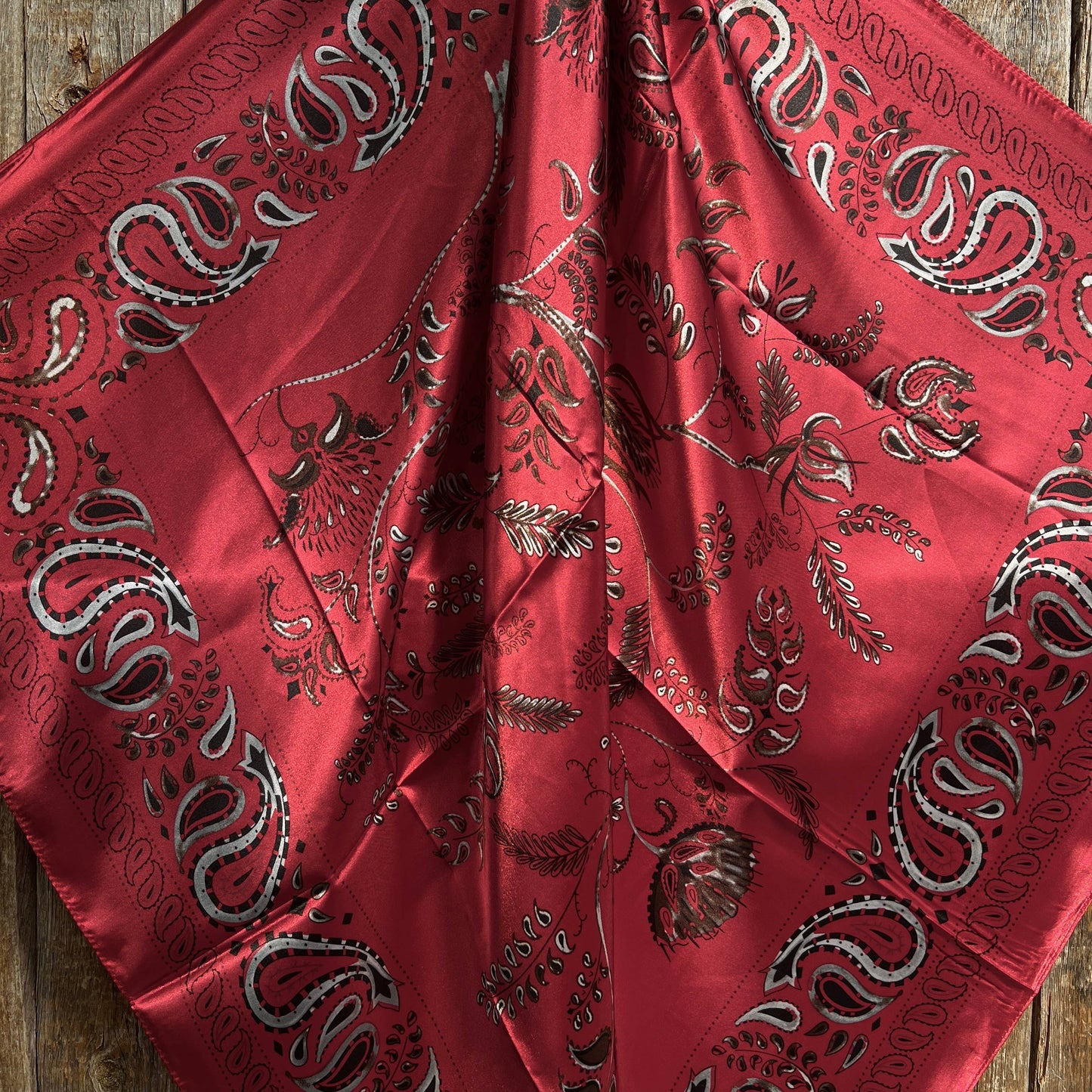 Red & Black Paisley Wild Rag/Scarf