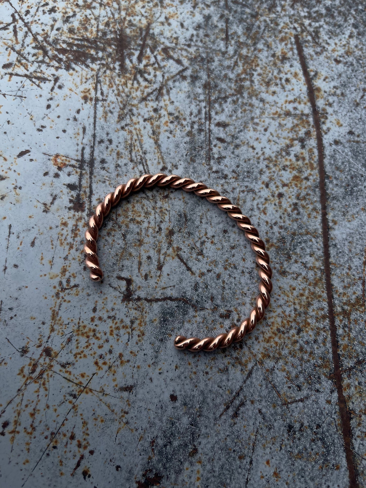 Double Twisted Handmade Copper Cuff - Unisex Bracelets