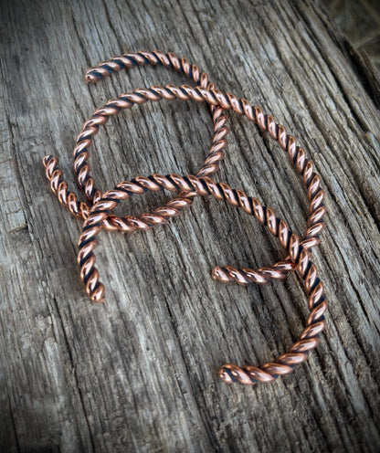 Double Twisted Handmade Copper Cuff - Unisex Bracelets