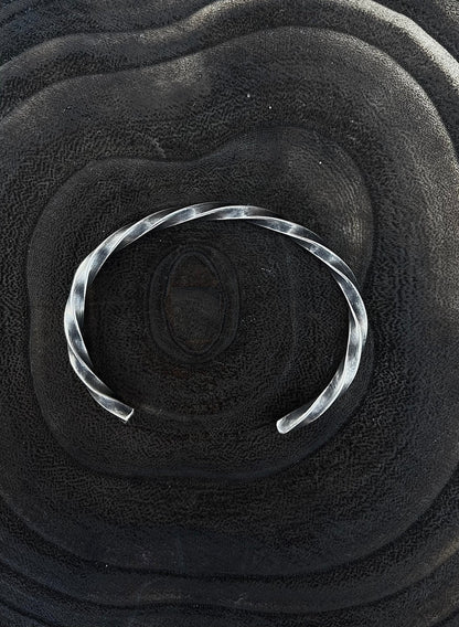 Twisted Bracelet - Handmade Unisex Cuff | Boles Silver